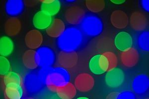 Abstract circular bokeh background of Christmas light photo