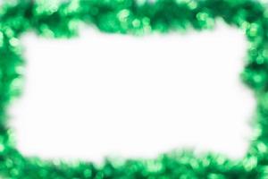 Abstract green blurred border background for Christmas photo