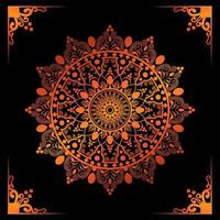 Realistic Luxury  Golden Mandala Background vector