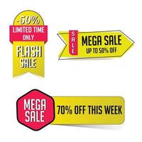 Discount label design vector