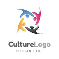 culture logo design template design vector