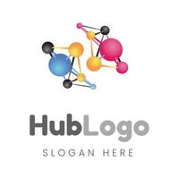 hub logo design template vector