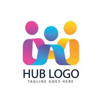 Gradient hub Logo vector