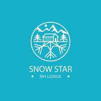 flat winter logo template design vector