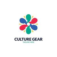 culture logo design template vector