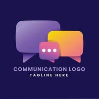 communication logo template design vector