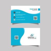 Elegant Blue Business Card Template vector