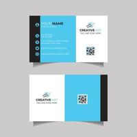 Blue Black And White Business Card Design Template vector