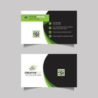 Green And Black Visiting Card Design Template vector