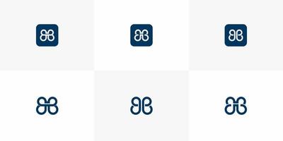 Set of creative monogram Set of creative monogram logo design template letter b and butterfly go design template infinity vector