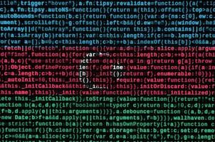 Azerbaijan flag is depicted on the screen with the program code. The concept of modern technology and site development photo