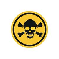 Skull and Crossbones Icon on White Background. Vector