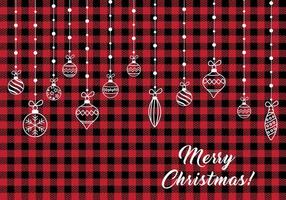 Christmas and New Year pattern at Buffalo Plaid. Festive background for design and print esp10 vector