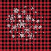 Christmas and New Year pattern at Buffalo Plaid. Festive background for design and print esp10 vector