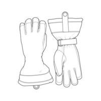 Isolated object of glove and winter icon. Set of glove and equipment vector icon for stock.