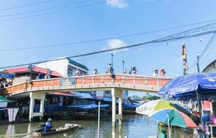 Environment, lifestyle, Amphawa Floating Market, Samut Songkhram, Thailand. Year 2020 photo