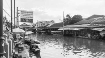 Environment, lifestyle, Amphawa Floating Market, Samut Songkhram, Thailand. Year 2020 photo