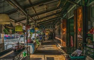 Environment, lifestyle, Amphawa Floating Market, Samut Songkhram, Thailand. Year 2020 photo