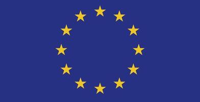 original and simple Europe flag EU isolated vector in official colors and Proportion Correctly