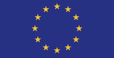 original and simple Europe flag EU isolated vector in official colors and Proportion Correctly