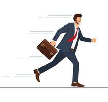 businessman running extressed avatar character vector illustration design