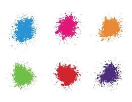 Vector paint splatters.Colorful paint splashes.