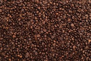 Coffee beans. Beautiful background. Copy space. Top view. photo