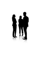 Business people standing talk, teamwork success with white background vector illustration