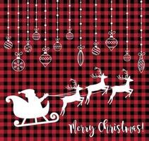 patrón de navidad y año nuevo en buffalo plaid. fondo festivo para diseño e impresión esp10 vector