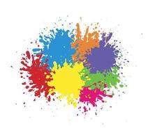 Vector paint splatters.Colorful paint splashes.