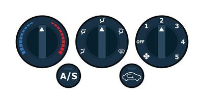 control climático del coche con botón de aire acondicionado, diseño vectorial vector