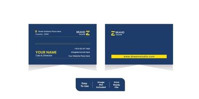 Minimal Professional Creative Corporate Business Card Template vector