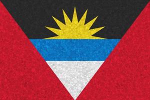 bandera de antigua y barbuda en textura de espuma de poliestireno foto