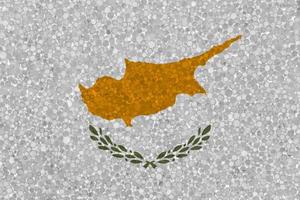 Flag of Cyprus on styrofoam texture photo