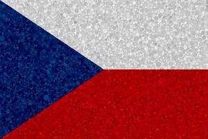 Flag of Czechia on styrofoam texture photo