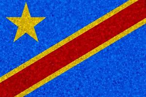 Flag of the Democratic Republic of the Congo on styrofoam texture photo