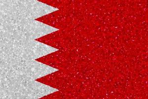 Flag of Bahrain on styrofoam texture photo