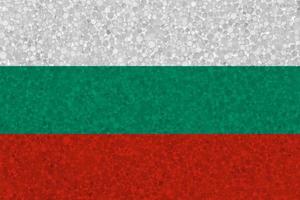 Flag of Bulgaria on styrofoam texture photo