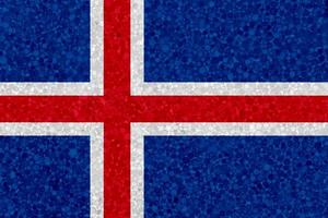 bandera de islandia en textura de espuma de poliestireno foto