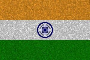 Flag of India on styrofoam texture photo