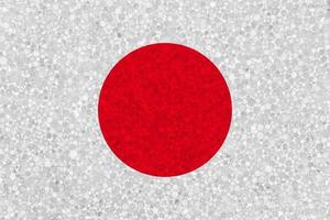 Flag of Japan on styrofoam texture photo