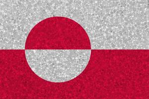 bandera de groenlandia en textura de espuma de poliestireno foto