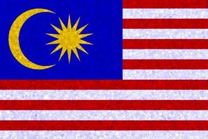 Flag of Malaysia on styrofoam texture photo