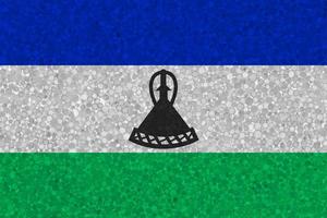Flag of Lesotho on styrofoam texture photo