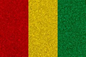 bandera de guinea en textura de espuma de poliestireno foto