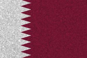 Flag of Qatar on styrofoam texture photo