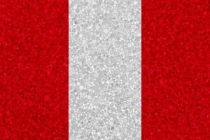 Flag of Peru on styrofoam texture photo
