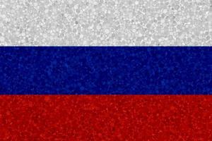 Flag of Russia on styrofoam texture photo