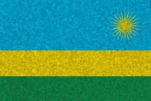 Flag of Rwanda on styrofoam texture photo
