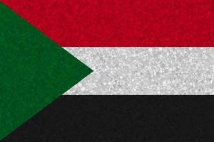 bandera de sudán en textura de espuma de poliestireno foto